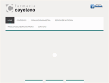 Tablet Screenshot of farmaciacayetano.com